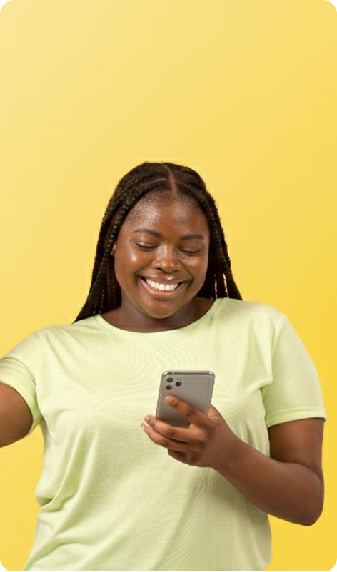 Lightbulb Tribe participant using a phone